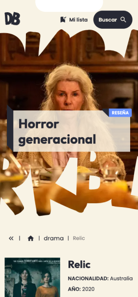 Ficha de una película en DarkBlobcine.com