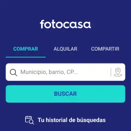 Detalle del buscador de la App de Fotocasa