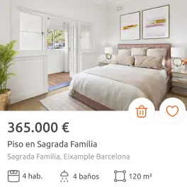 Cabecera de un anuncio en la App de Habitaclia